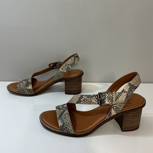 Anthropologie Zodiac Ivy Snake Print Sandals Size 8.5 - Picture 3 of 15